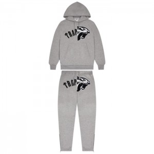 Trapstar Arch Shooters Hoodie Træningsdragt Herre Grå Danmark | PM96-809