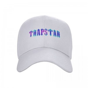 Trapstar Black Cap Hat Herre Hvide Danmark | ER81-959