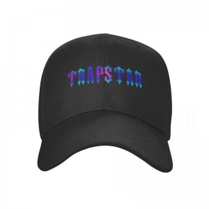 Trapstar Black Cap Hat Herre Sort Danmark | SK30-481