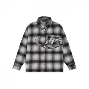 Trapstar Hyperdrive Overshirt Shirt Overtøj Herre Sort Danmark | LV92-183
