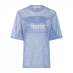 Trapstar Irongate Mesh Football Jersey Top Dame Blå Danmark | BF75-208