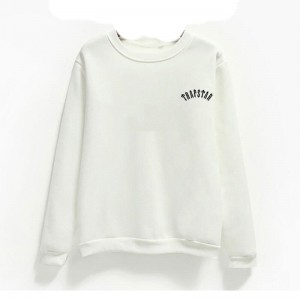 Trapstar Logo Sweatshirts Herre Hvide Danmark | GZ14-792