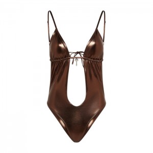 Trapstar Metallic Cutout One Piece Badedragter Dame Brune Danmark | AY09-943