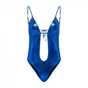 Trapstar Metallic Cutout One Piece Badedragter Dame Blå Danmark | DQ55-803