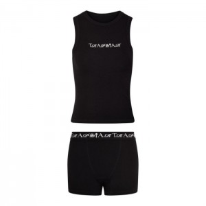 Trapstar Script Boxer Shorts Dame Sort Hvide Danmark | NL11-299