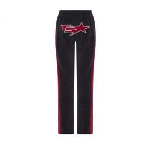 Trapstar TS-Star Velour Track Bottoms Bukser Dame Bordeaux Danmark | VC17-177