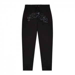 Trapstar Wildcard Chenille Jogging Bottoms Bukser Herre Sort Danmark | DS26-525